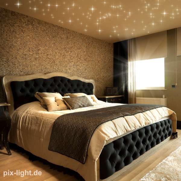 LED Sternenhimmel im Schlafzimmer