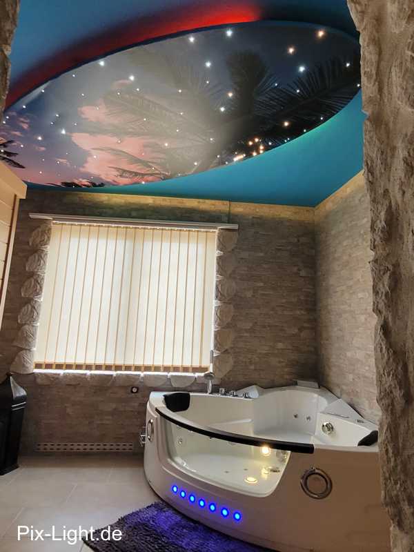 LED Sternenhimmel von Pix-Light in einem Badezimmer