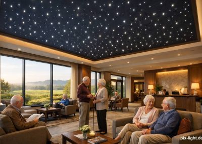 Pix-Light LED‑Sternenhimmel in einem Seniorenheim